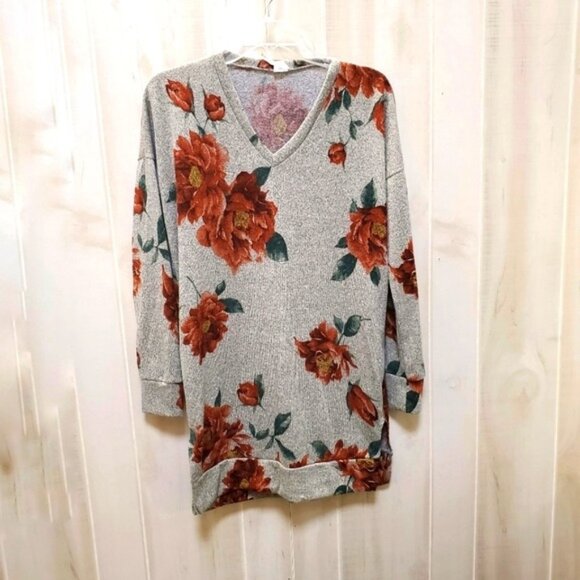 Soft Tunic Roses Bellamie Pockets Oversized - Picture 1 of 8